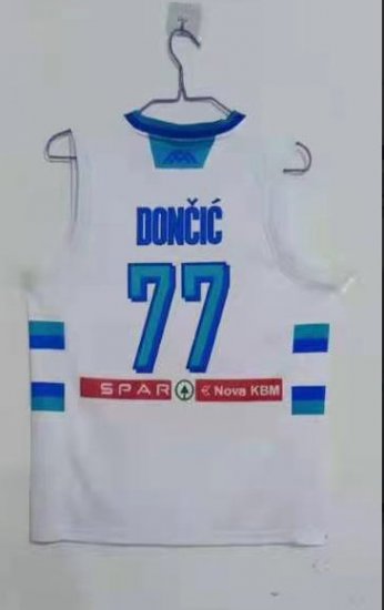 Luka Doncic 77 Slovenia 2019 FIBA Basketball World Cup Jersey White